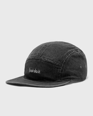 Nike Fly Just Do It Black Washed Denim Unstructured 5 Panel Cap M/L IB2345 010